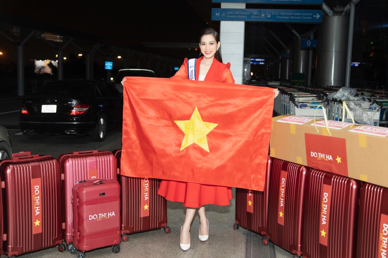 Đỗ Hà mang gần 200kg hành lý, bay gần 30 tiếng để thi Miss World 2021 - Ảnh 6